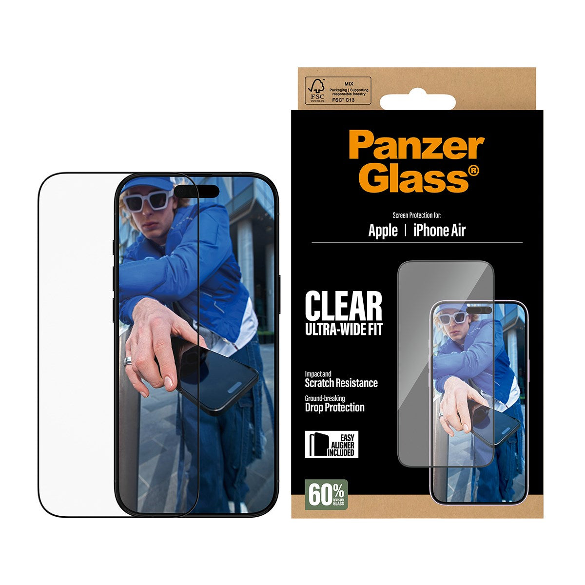 PanzerGlass® Screen Protector iPhone Air | Ultra-Wide Fit w. EasyAligner